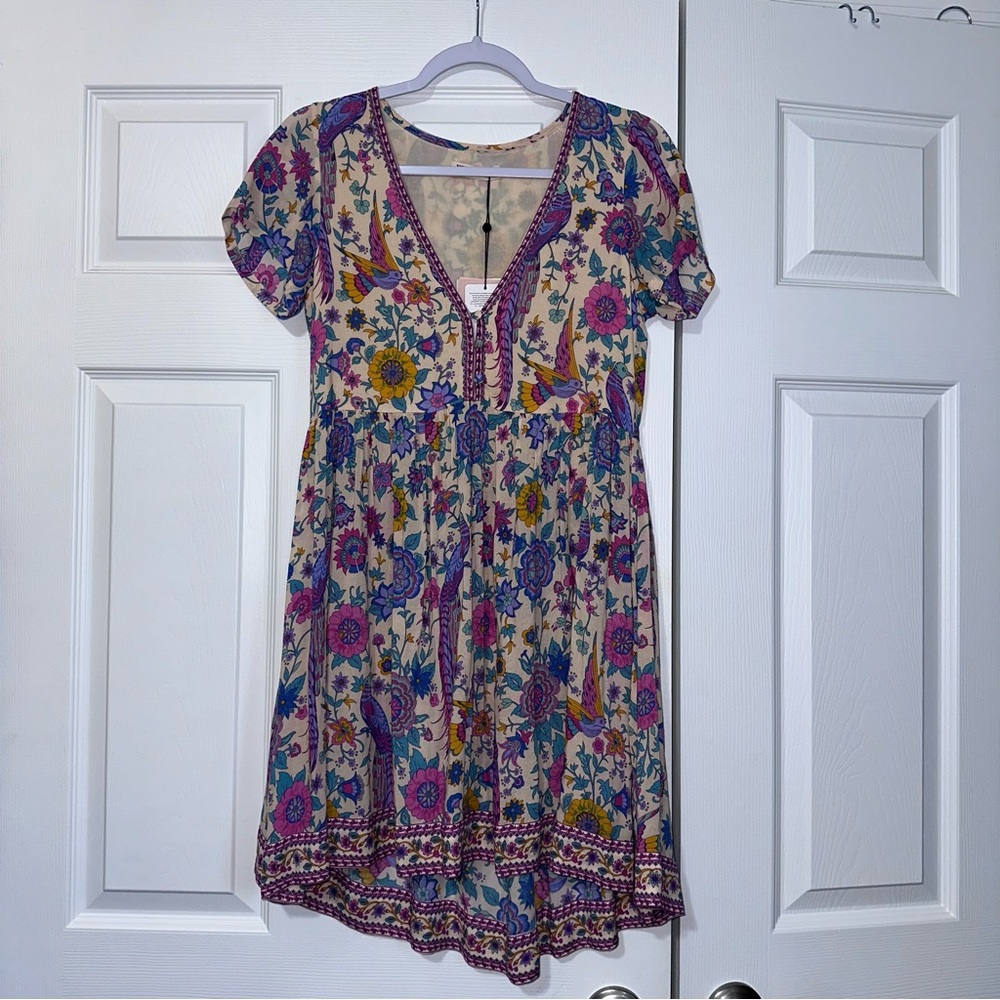 Spell Lovebird Mini Dress in Chamomile XS NWT - Picture 3 of 7